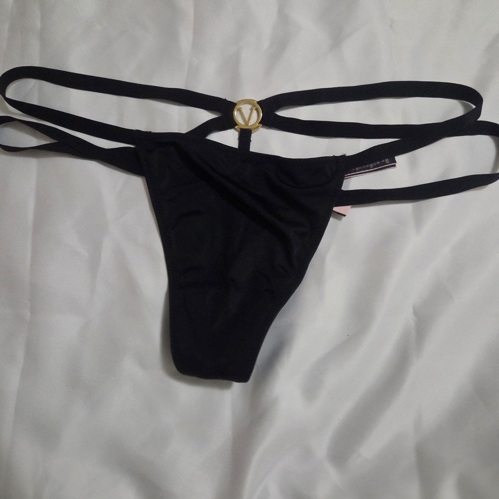 Victoria's Secret Black Strappy Panty